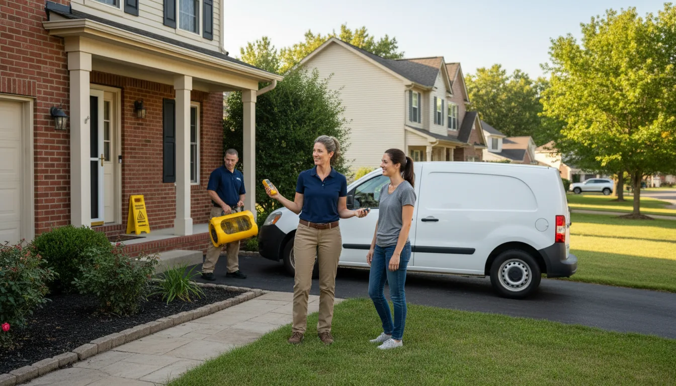 Residential water damage restoration in Mcfarland, KS